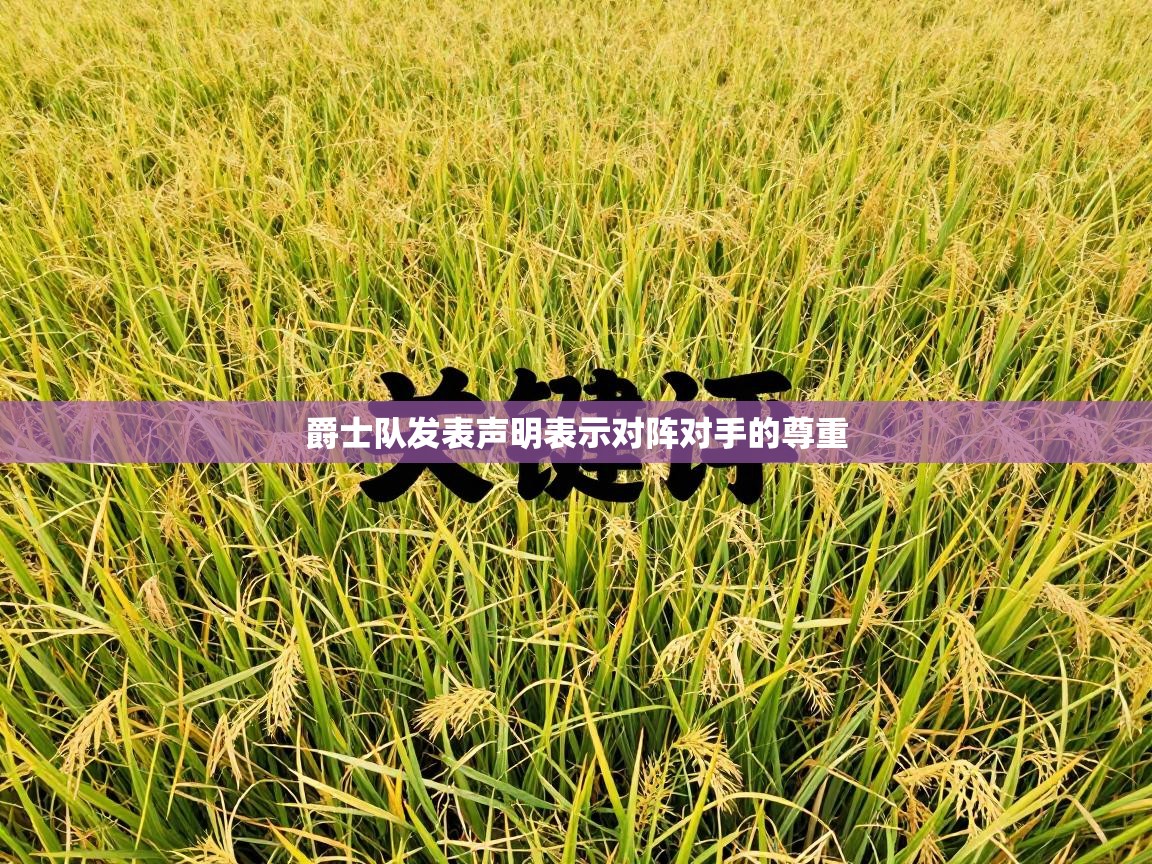 爵士队发表声明表示对阵对手的尊重  第1张